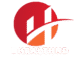 red & orange bold startup h letter logo